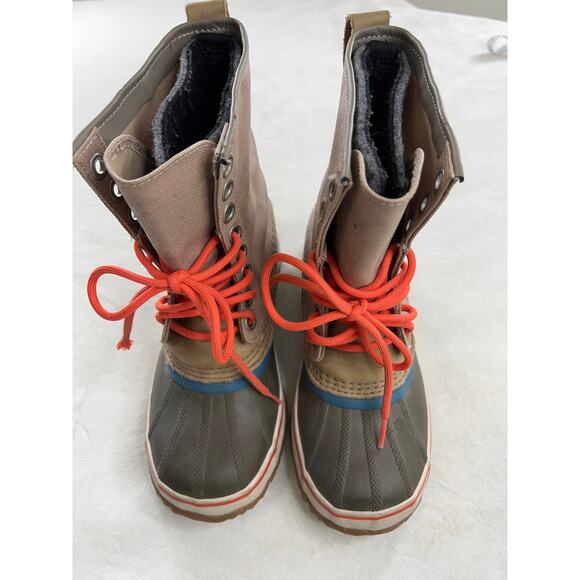 Sorel Premium Canvas Waterproof Boots Women's Winter Snow Lace Up Cold Weather - Picture 2 of 8